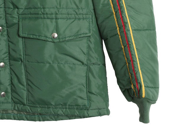 70s 80s スウィングスター レーシング ジャケット メンズ L / ヴィンテージ ナイロン 中綿 キルティング フルジップ ハイネック グリーン