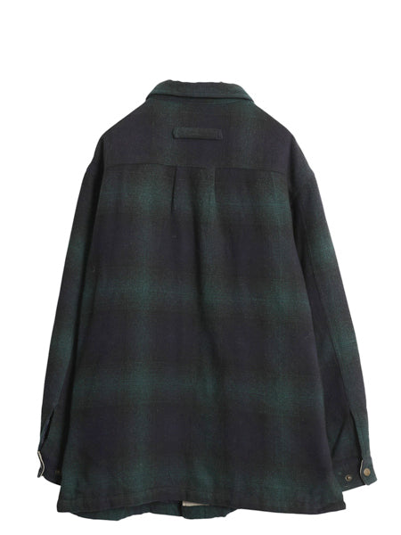 90s チャップス ラルフローレン チェック シャツ ジャケット メンズ M / オールド ブラックウォッチ アクリル ウール 混 中綿 キルティング