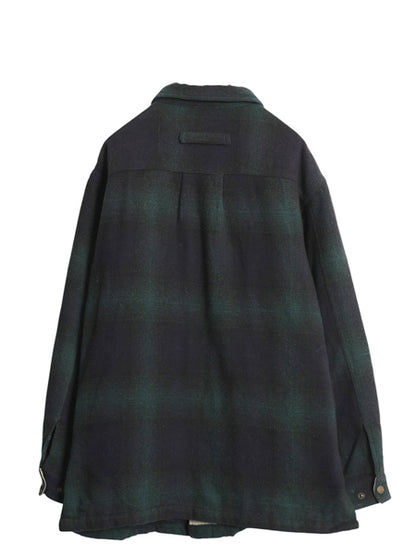 90s チャップス ラルフローレン チェック シャツ ジャケット メンズ M / オールド ブラックウォッチ アクリル ウール 混 中綿 キルティング