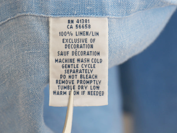 ラルフローレン 半袖 ボタンダウン シャツ メンズ XXL / オールド ポロ 100% リネン 麻 半袖シャツ 高級 ワンポイント 大きいサイズ ブルー