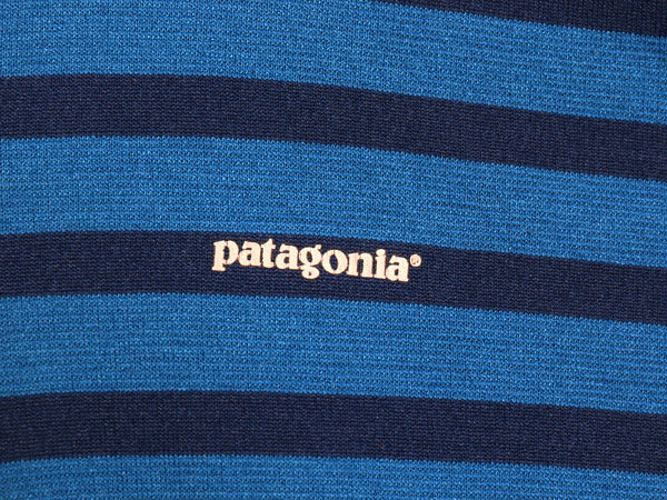 パタゴニア キャプリーン 3 長袖 Tシャツ キッズ XL レディース M 程 12年製 ストレッチ カットソー ロンT インナー ハーフジップ ボーダー
