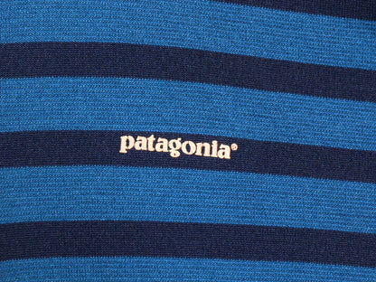 パタゴニア キャプリーン 3 長袖 Tシャツ キッズ XL レディース M 程 12年製 ストレッチ カットソー ロンT インナー ハーフジップ ボーダー