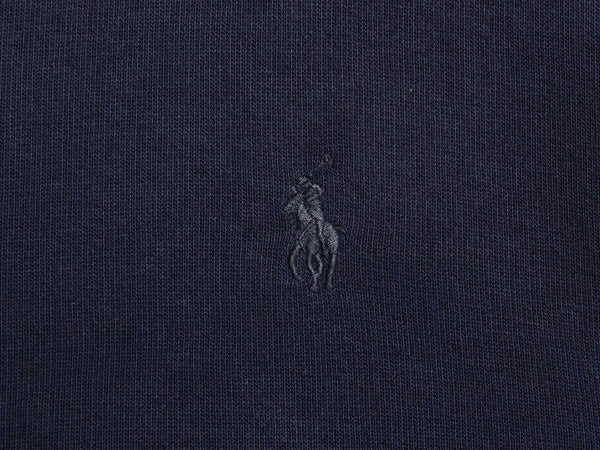 ポロ ラルフローレン 前V スウェット メンズ XL 薄手 トレーナー ストレッチ ワンポイント 長袖 Tシャツ ロンT 裏起毛なし 大きいサイズ 紺