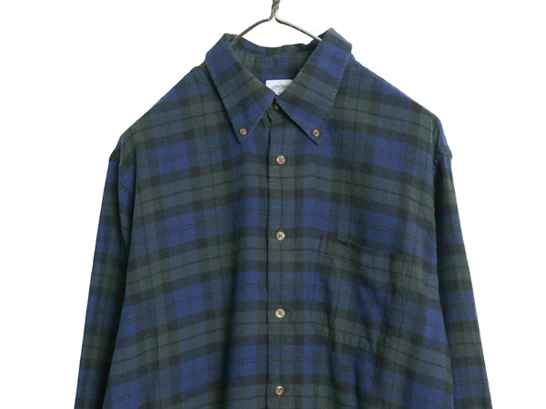 ブルックスブラザーズ フランネル 長袖 ボタンダウン シャツ メンズ L / コットン ネルシャツ ブラックウォッチ チェック 長袖シャツ