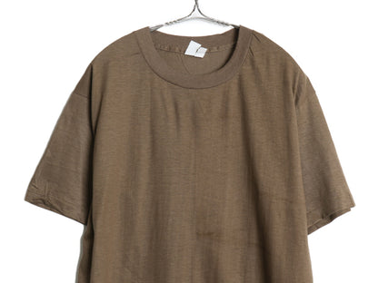 デッドストック 80s 米軍実物 US ARMY 無地 半袖 Tシャツ LARGE / 82年製 ヴィンテージ ミリタリー シングルステッチ アンダーシャツ 軍物