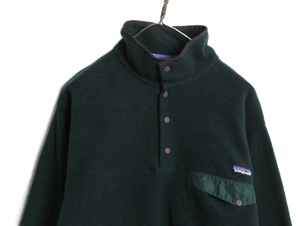 90s ★ パタゴニア シンチラ スナップT メンズ M / 96年製 オールド アウトドア フリース ジャケット プルオーバー ハイネック ブルゾン 緑
