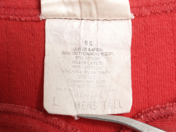 80s USA製 エルエルビーン ヘンリーネック 長袖 Tシャツ メンズ L 古着 ヴィンテージ ロンT ロングスリーブ アンダーシャツ 2レイヤー 無地