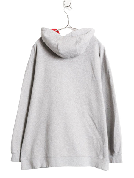 00s ナイキ スウェット フード パーカー メンズ XL オールド トレーナー スウッシュ 裏起毛 プルオーバー ヘビーウェイト 大きいサイズ 灰