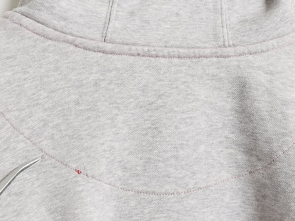 00s ナイキ スウェット フード パーカー メンズ XL オールド トレーナー スウッシュ 裏起毛 プルオーバー ヘビーウェイト 大きいサイズ 灰