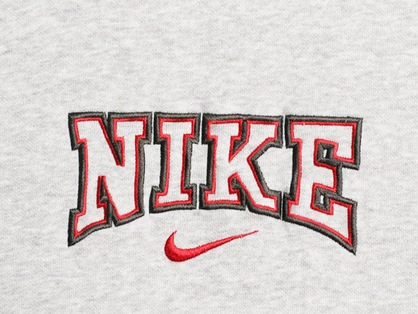 00s ナイキ スウェット フード パーカー メンズ XL オールド トレーナー スウッシュ 裏起毛 プルオーバー ヘビーウェイト 大きいサイズ 灰