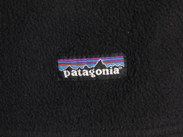 00s パタゴニア マースピアル シンチラ フリース ジャケット レディース S 古着 05年製 オールド プルオーバー ハーフジップ ハイネック 黒