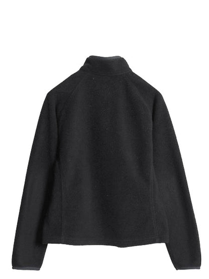 00s パタゴニア マースピアル シンチラ フリース ジャケット レディース S 古着 05年製 オールド プルオーバー ハーフジップ ハイネック 黒