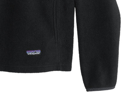 00s パタゴニア マースピアル シンチラ フリース ジャケット レディース S 古着 05年製 オールド プルオーバー ハーフジップ ハイネック 黒