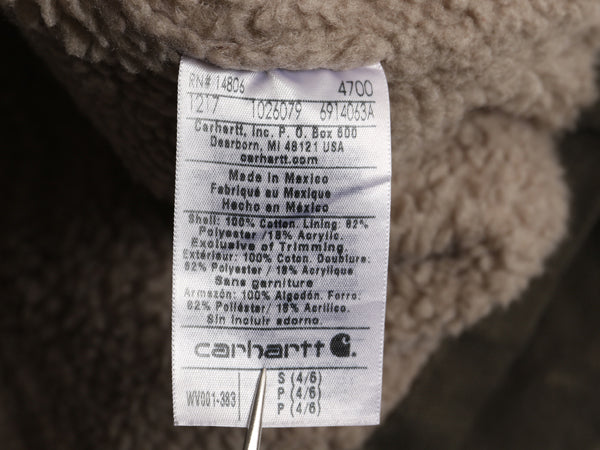 US企画 カーハート モックネック ダック ベスト レディース S ワーク 裏 ボア パイル フリース 重ね着 前開き フルジップ 廃盤 ハイネック