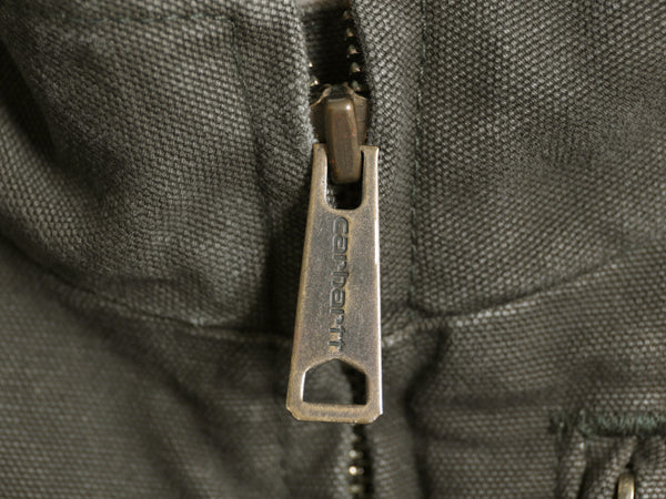 US企画 カーハート モックネック ダック ベスト レディース S ワーク 裏 ボア パイル フリース 重ね着 前開き フルジップ 廃盤 ハイネック