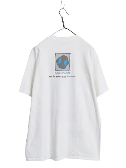 90s USA製 フィッシュ 両面 アート イラスト プリント Tシャツ メンズ XL 程/ 古着 オールド グラフィック 半袖Tシャツ シングルステッチ