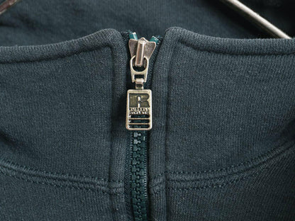 90s USA製 ラッセル ハーフジップ スウェット メンズ XXL / 古着 オールド トレーナー 無地 裏起毛 ワンポイント 大きいサイズ ブランク 緑