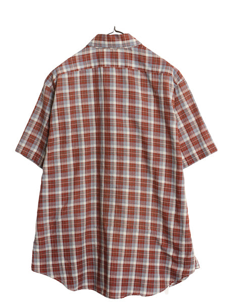 70s ロボ バイ ペンドルトン チェック 半袖 ボタンダウン シャツ メンズ XL 小さめ L 程 ヴィンテージ  半袖シャツ マルチカラー ゆったり