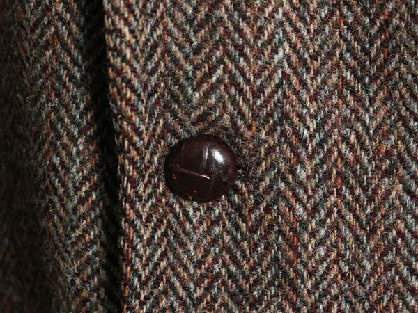 80s USA製 JCPENNY STAFFORD ハリスツイード テーラード ジャケット メンズ L 古着 ヴィンテージ ブレザー ウール ツイード ヘリンボーン