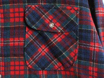70s USA製 ペンドルトン チェック 長袖 ウール シャツ メンズ XL / 古着 ヴィンテージ 長袖シャツ ポケット付き マルチカラー 大きいサイズ