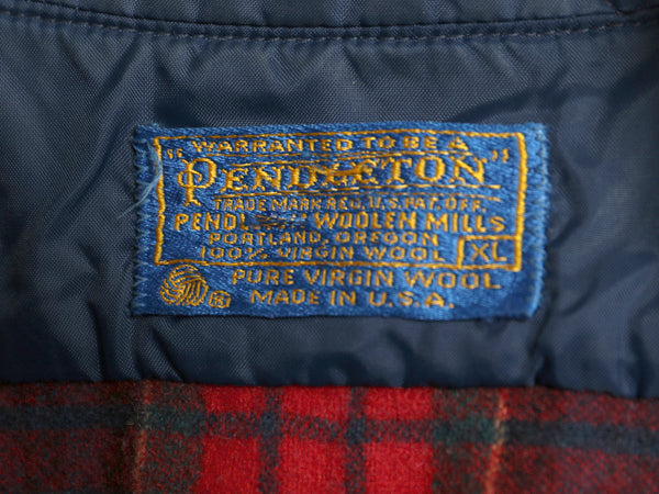70s USA製 ペンドルトン チェック 長袖 ウール シャツ メンズ XL / 古着 ヴィンテージ 長袖シャツ ポケット付き マルチカラー 大きいサイズ