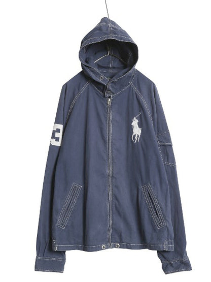 ビッグポニー ポロ ラルフローレン フルジップ フード パーカー ジャケット メンズ XXL ヨットパーカー ブルゾン ジャンパー 大きいサイズ