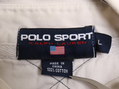 90s ポロスポーツ ラルフローレン ボーダー 長袖 ラガーシャツ メンズ L / 古着 ラグビー 長袖シャツ ポロシャツ カットソー トリコカラー