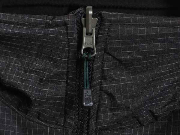 ノースフェイス デナリ ジャケット メンズ XXL / チェック フリース ナイロン ジャンパー ブルゾン ハイネック フルジップ 大きいサイズ 黒
