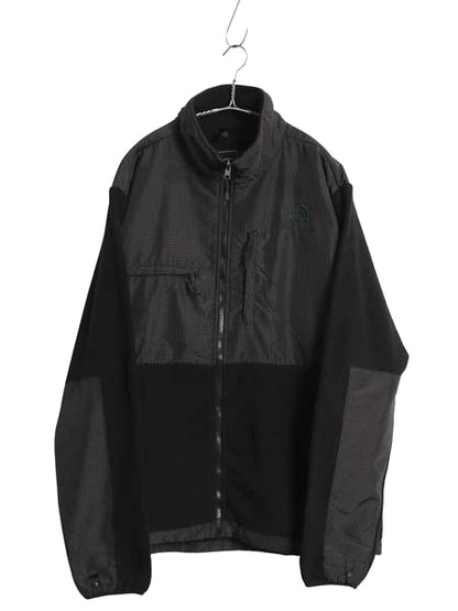ノースフェイス デナリ ジャケット メンズ XXL / チェック フリース ナイロン ジャンパー ブルゾン ハイネック フルジップ 大きいサイズ 黒