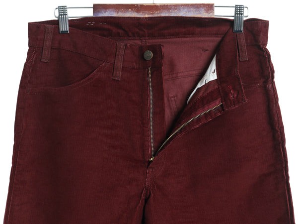 デッドストック 70s 80s USA製 リーバイス 519 コーデュロイ パンツ メンズ 34 30 / ヴィンテージ スリム ストレート 細畝 コーズ 42TALON