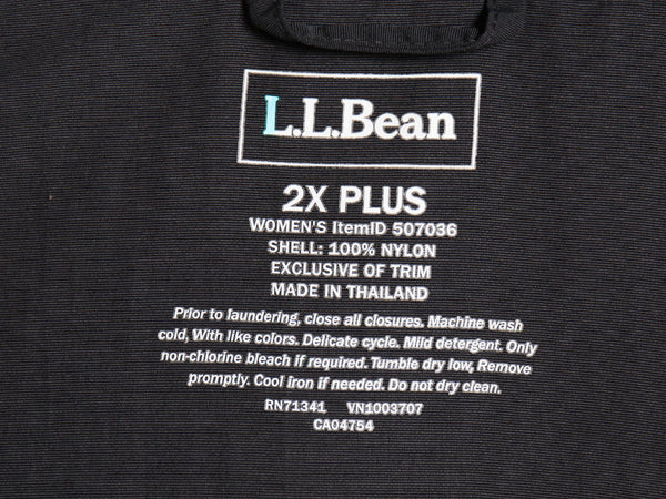 エルエルビーン ナイロン アノラック パーカー ジャケット レディース XXL メンズ XL 程/ プルオーバー マンパ パッカブル 大きいサイズ 黒