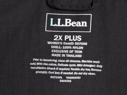 エルエルビーン ナイロン アノラック パーカー ジャケット レディース XXL メンズ XL 程/ プルオーバー マンパ パッカブル 大きいサイズ 黒