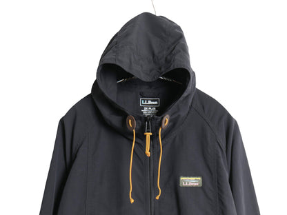 エルエルビーン ナイロン アノラック パーカー ジャケット レディース XXL メンズ XL 程/ プルオーバー マンパ パッカブル 大きいサイズ 黒