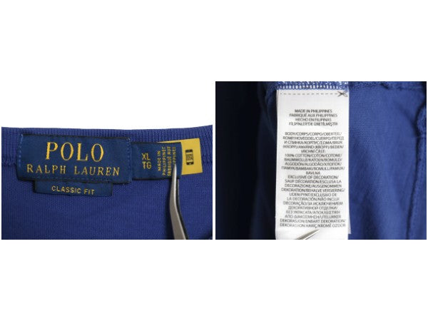 ポロ ラルフローレン ウイングフット 3段 プリント 半袖 Tシャツ メンズ XL ヴィンテージ モデル コットン シングルステッチ 大きいサイズ