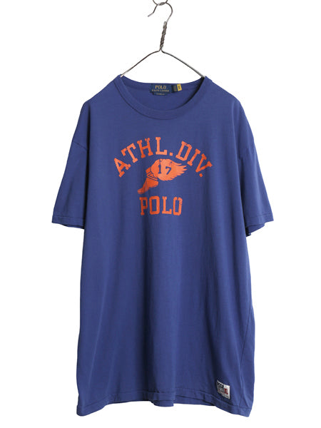 ポロ ラルフローレン ウイングフット 3段 プリント 半袖 Tシャツ メンズ XL ヴィンテージ モデル コットン シングルステッチ 大きいサイズ
