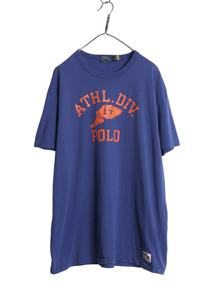 ポロ ラルフローレン ウイングフット 3段 プリント 半袖 Tシャツ メンズ XL ヴィンテージ モデル コットン シングルステッチ 大きいサイズ