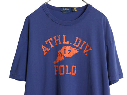 ポロ ラルフローレン ウイングフット 3段 プリント 半袖 Tシャツ メンズ XL ヴィンテージ モデル コットン シングルステッチ 大きいサイズ
