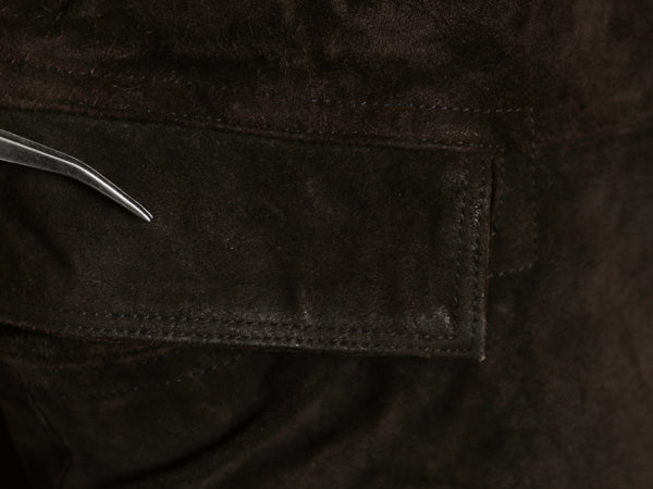 00s オールド ギャップ 本革 スウェード レザー テーラード ジャケット メンズ L 革ジャン ブレザー ライナー付き シンプル ゆったり 濃茶