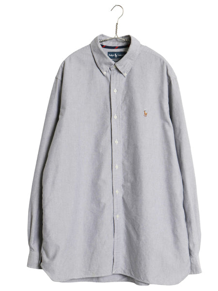 00s ラルフローレン 長袖 ボタンダウン シャツ メンズ XL オールド ポロ CLASSIC FIT オックスフォード ワンポイント ポニー 大きいサイズ
