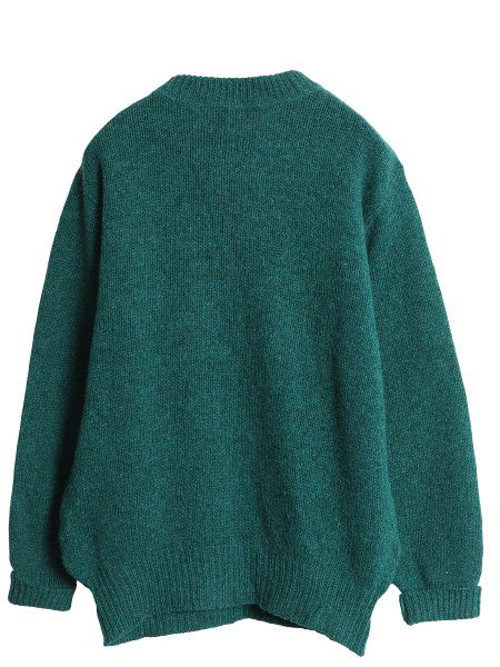 80s USA製 エルエルビーン ニット セーター レディース L 古着 ヴィンテージ ウール 長袖ニット クルーネック 無地 シンプル ミドルゲージ