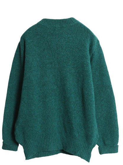 80s USA製 エルエルビーン ニット セーター レディース L 古着 ヴィンテージ ウール 長袖ニット クルーネック 無地 シンプル ミドルゲージ