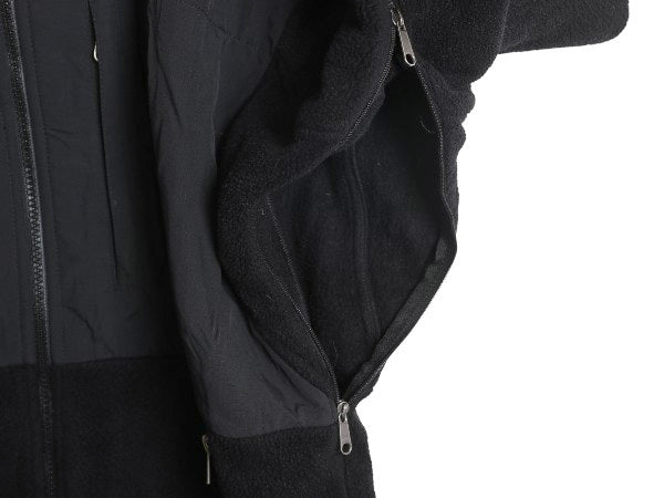 ノースフェイス フード付き デナリ ジャケット メンズ L / フリース ナイロン パーカー フルジップ ジャンパー ブルゾン ブラック ゆったり