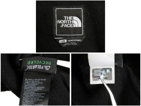 ノースフェイス フード付き デナリ ジャケット メンズ L / フリース ナイロン パーカー フルジップ ジャンパー ブルゾン ブラック ゆったり