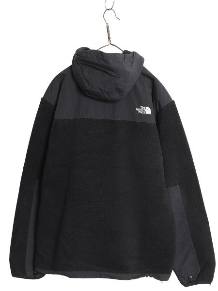 ノースフェイス フード付き デナリ ジャケット メンズ L / フリース ナイロン パーカー フルジップ ジャンパー ブルゾン ブラック ゆったり