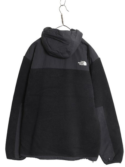 ノースフェイス フード付き デナリ ジャケット メンズ L / フリース ナイロン パーカー フルジップ ジャンパー ブルゾン ブラック ゆったり