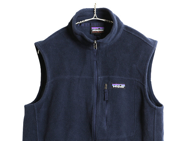 US企画 パタゴニア クラシック シンチラ フリース ベスト メンズ М / 17年製 前開き フルジップ アウトドア 重ね着 ハイネック ネイビー
