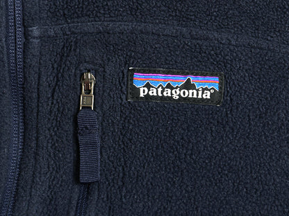 US企画 パタゴニア クラシック シンチラ フリース ベスト メンズ М / 17年製 前開き フルジップ アウトドア 重ね着 ハイネック ネイビー