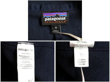 US企画 パタゴニア クラシック シンチラ フリース ベスト メンズ М / 17年製 前開き フルジップ アウトドア 重ね着 ハイネック ネイビー