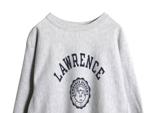 90s USA製 ★ チャンピオン リバースウィーブ 3段 染込み プリント スウェット メンズ L オールド トレーナー スエット 裏起毛 カレッジ 灰