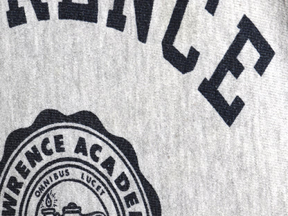 90s USA製 ★ チャンピオン リバースウィーブ 3段 染込み プリント スウェット メンズ L オールド トレーナー スエット 裏起毛 カレッジ 灰